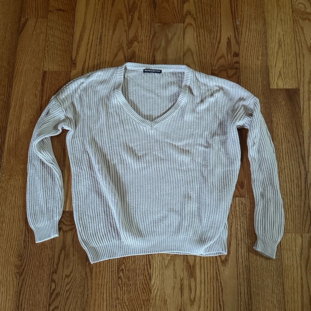 Brandy Melville V-Neck Sweater Top